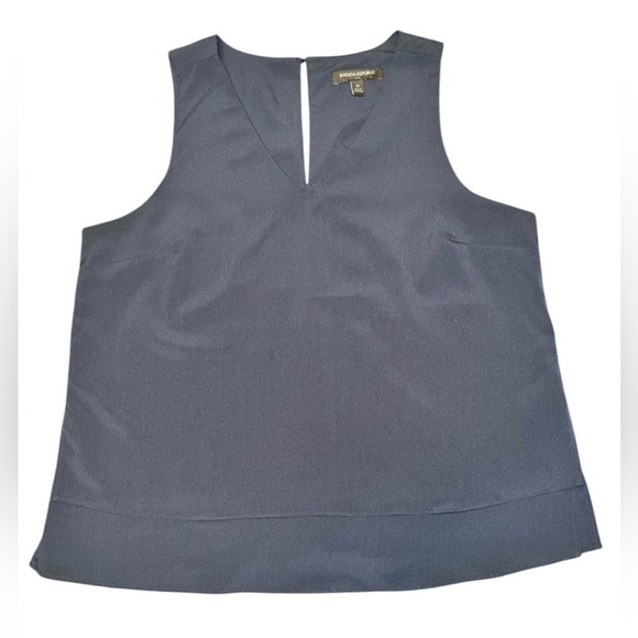 Banana Republic Blue Tiered V-Neck Sleeveless Blouse Size M - Picture 7 of 13
